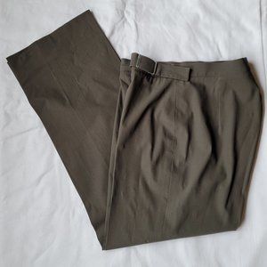 Vintage Jil Sander Wool Silk Blend Italian Olive Green Dress Pants